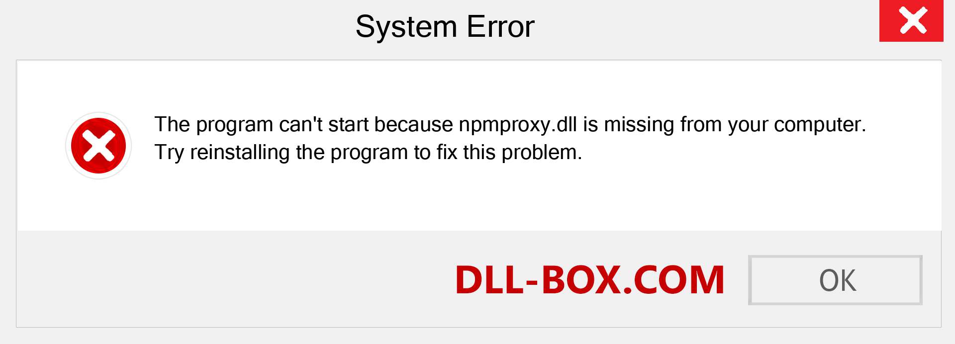  npmproxy.dll file is missing?. Download for Windows 7, 8, 10 - Fix  npmproxy dll Missing Error on Windows, photos, images